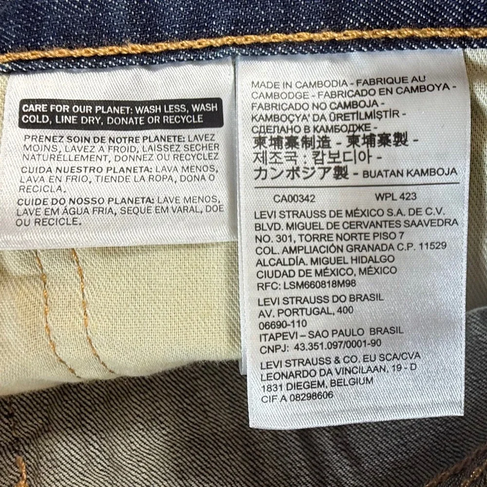 Levi's 527 Slim Bootcut Jeans Mens 34x32 Dark Wash Denim Blue